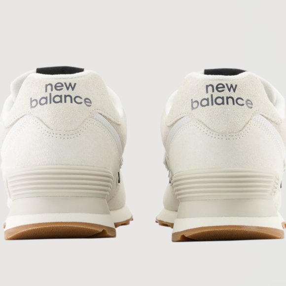 New Balance 574 White/Black/Gum Size 13 - Picture 2 of 6